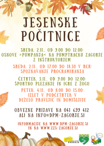 JESENSKE POCITNICE 2022